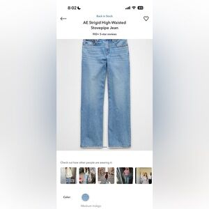 American Eagle Stovepipe Strigid Jean